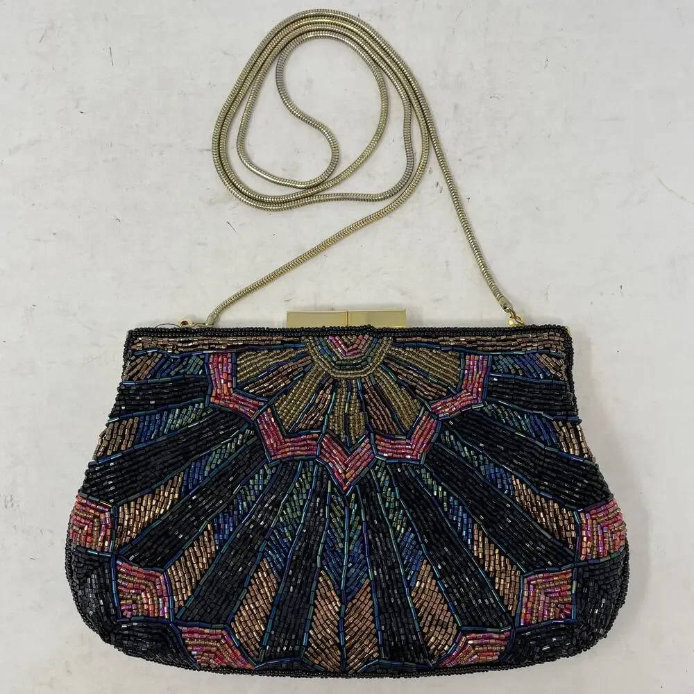 Vintage Studio 18 for La Regale Beaded Purse Shoulder Bag Kisslock